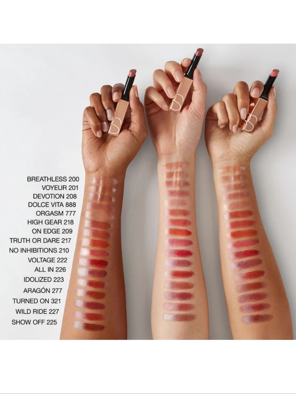 🌺NARS No Inhibitions Afterglow Sensual Shine Lipstick Raspberry Pink - Picture 7 of 7